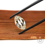 2 ct Moval lab grown diamond with warm antique cut and soft brilliance