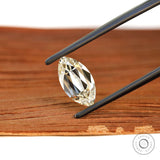 Elegant moval lab diamond 2 ct with antique cut and warm tone