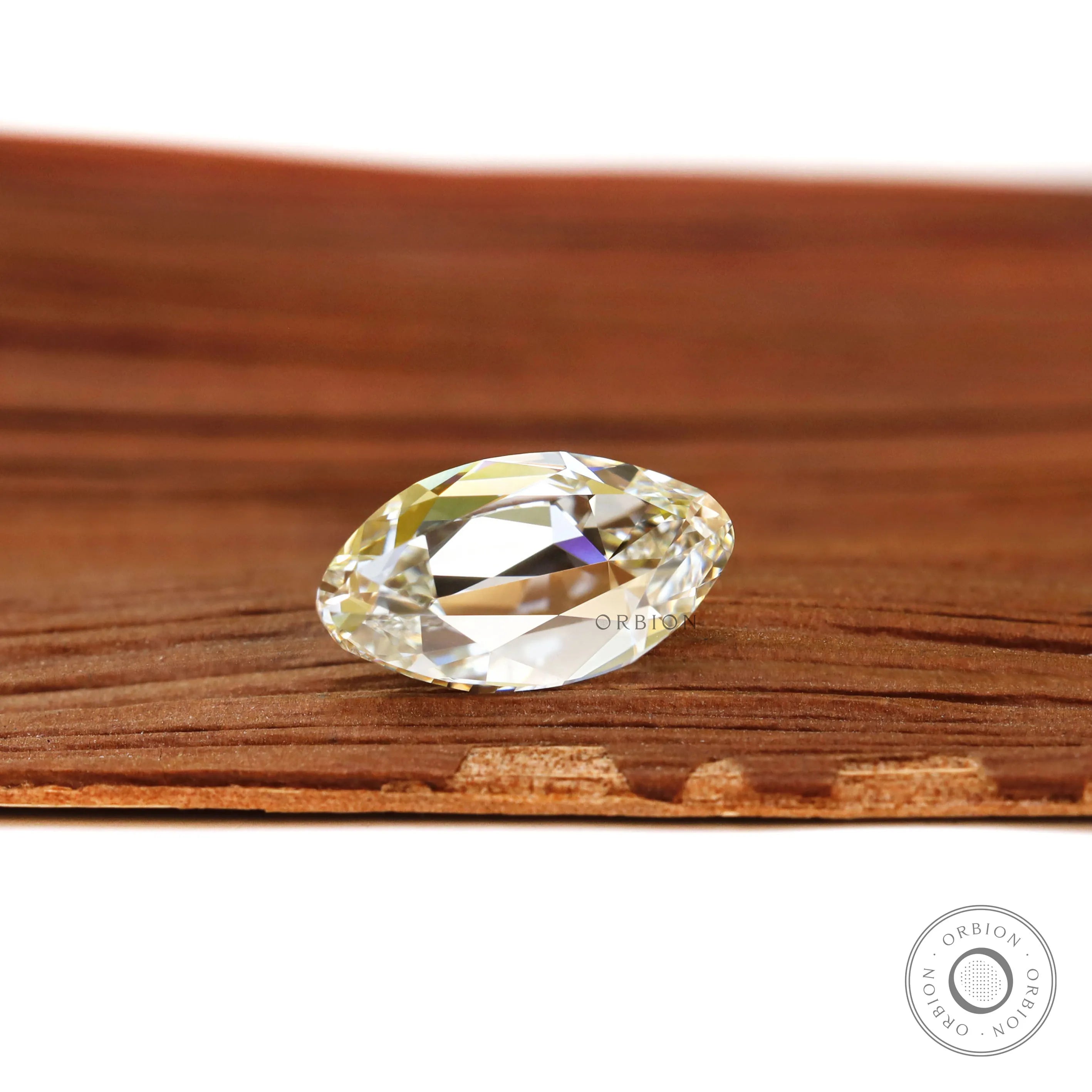 Warm antique cut moval lab grown diamond 2 ct for custom jewelry
