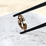Moval champagne diamond antique cut 