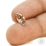 Brownish champagne moval diamond loose on hand