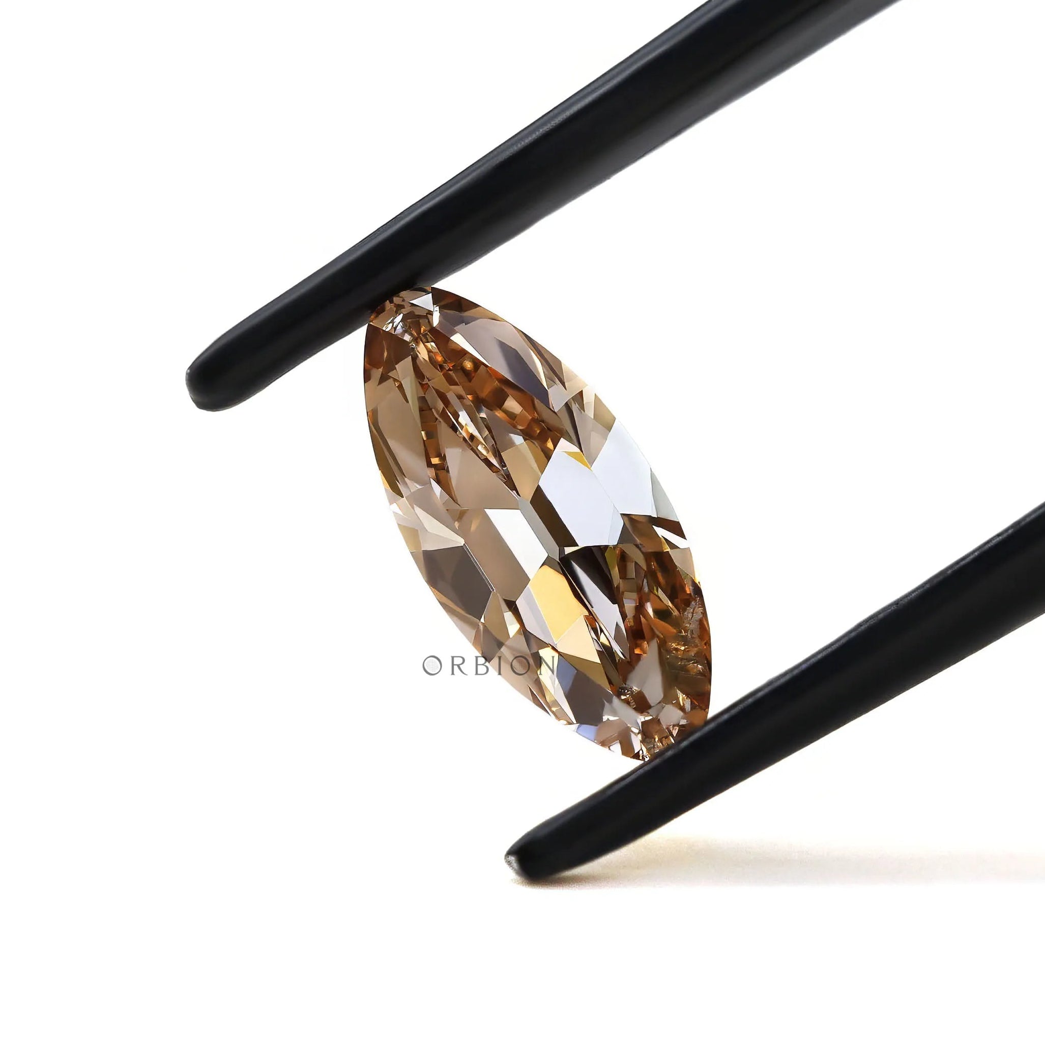 1 ct moval dark champagne lab diamond loose stone