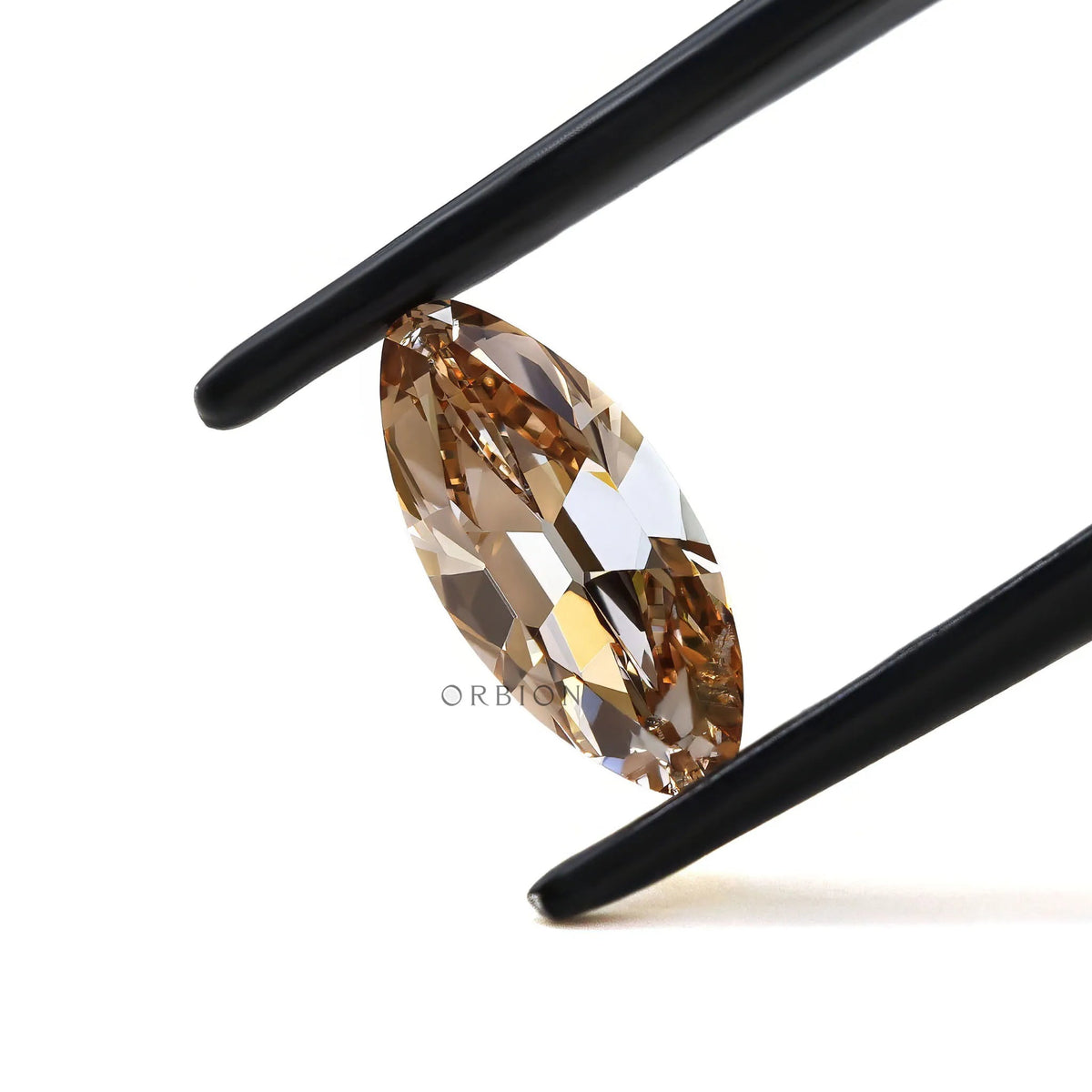 1 ct moval dark champagne lab diamond loose stone
