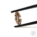 Antique cut moval brown color lab grown diamond loose