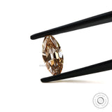 Dark champagne moval lab grown diamond antique cut