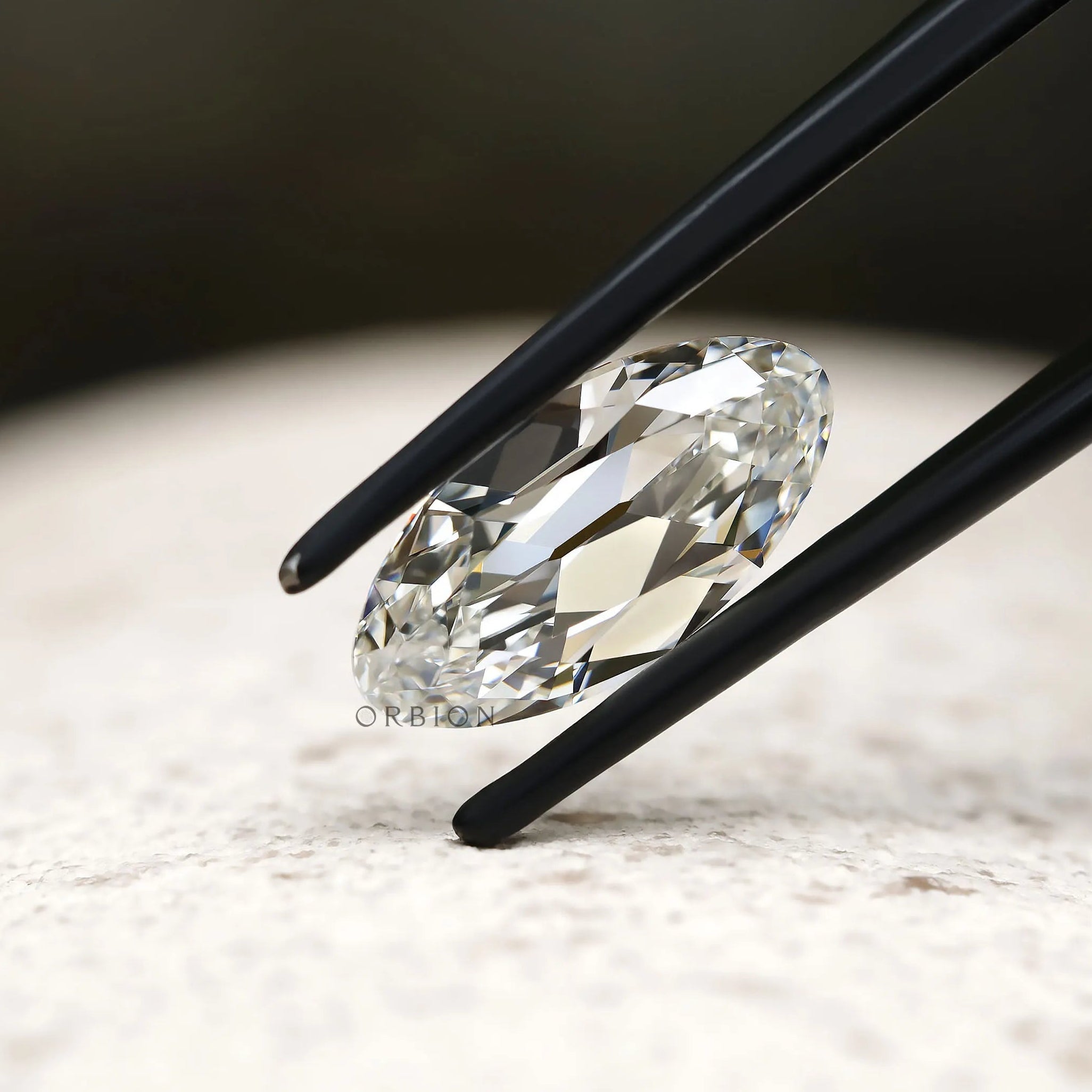 3 Ct Old Mine Cut Moval Lab Diamond For Custom Vintage Inspired Ring