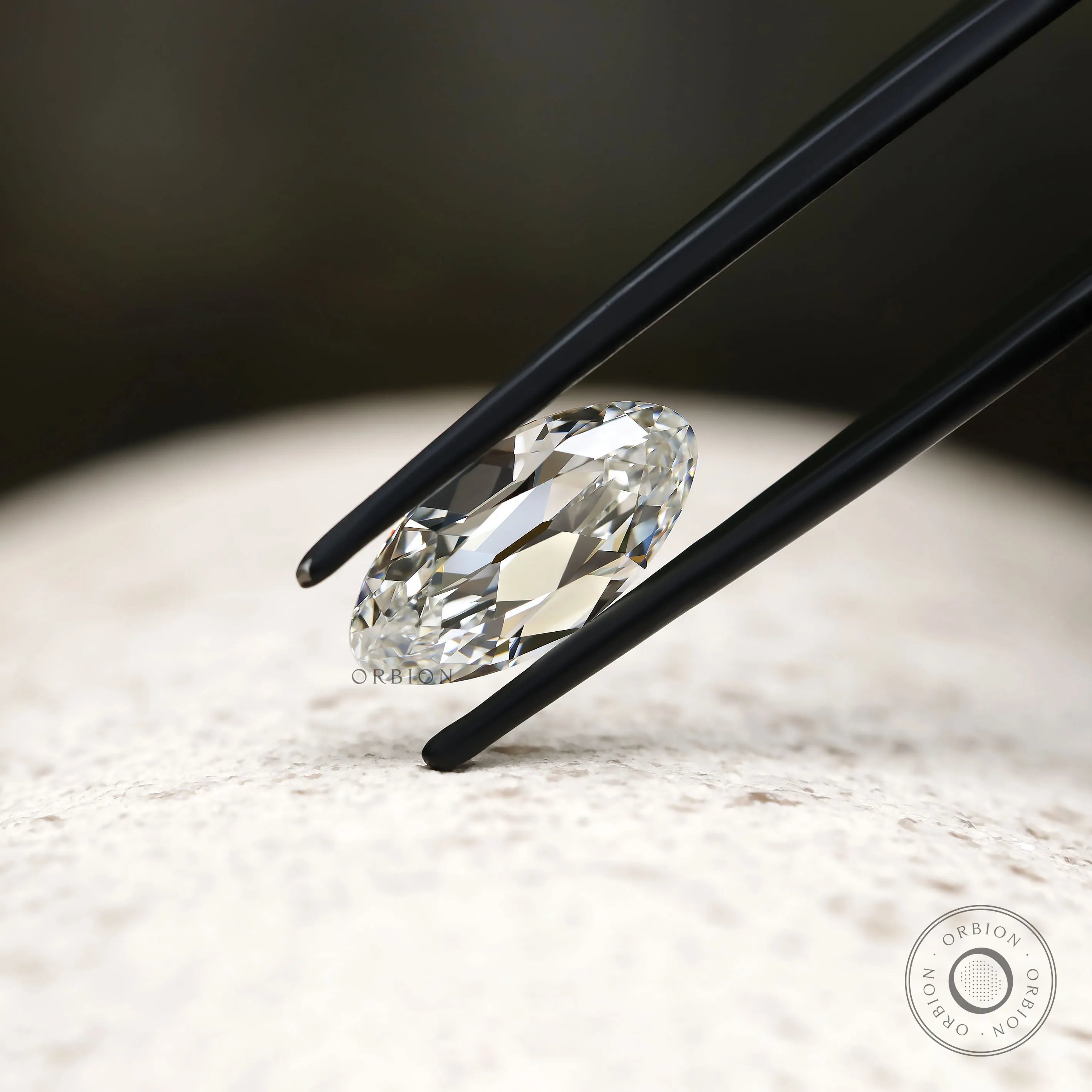 3 Ct Old Mine Cut Moval Lab Diamond For Custom Vintage Inspired Ring