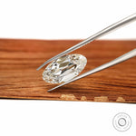 Vintage Cut Moval Shaped White Lab Grown Diamond 