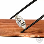 3 CT Moval Shaped Lab Grown Diamond, Antique Old Mine Cut