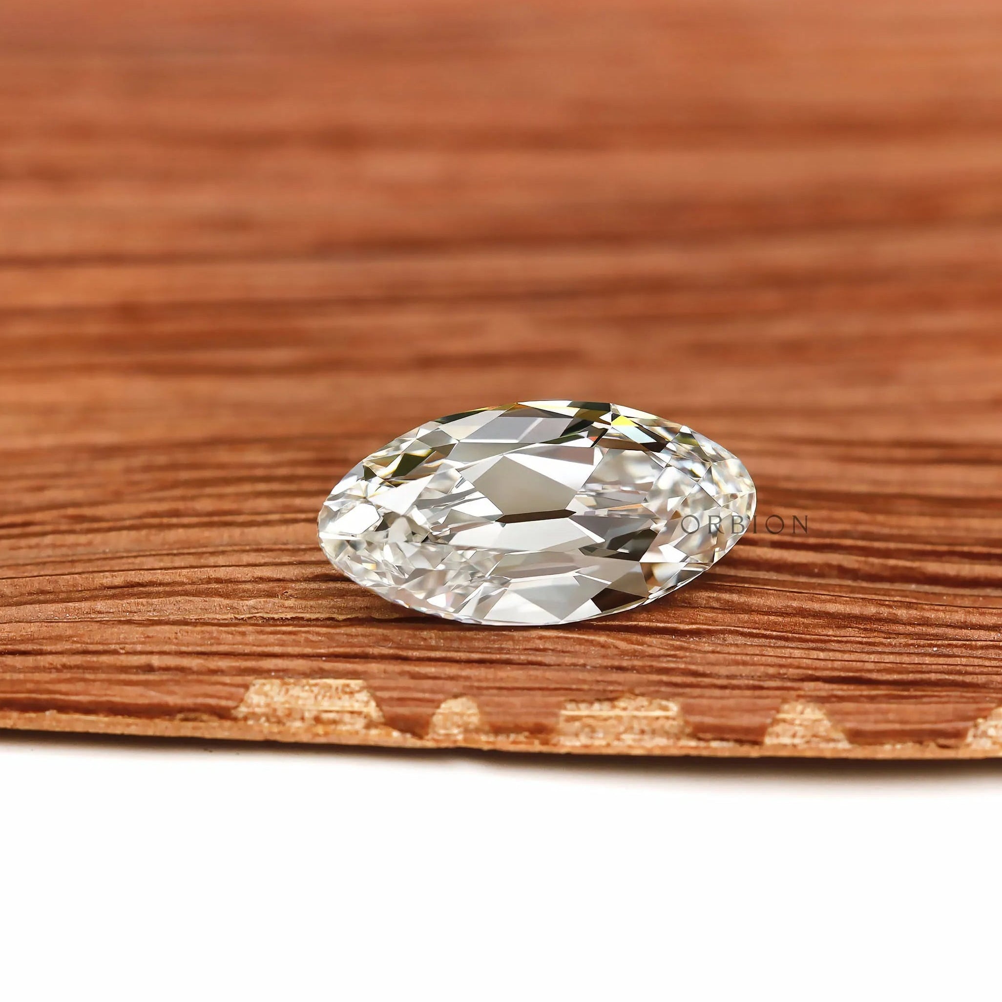 Moval Cut Lab Grown Damond Antique Cut Colorless Loose Stone
