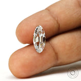 Sparkling moval lab grown diamond 2 ct with old mine cut design