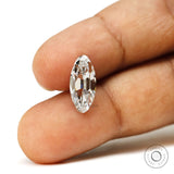 Antique inspired moval lab diamond 2 ct with bar culet feature