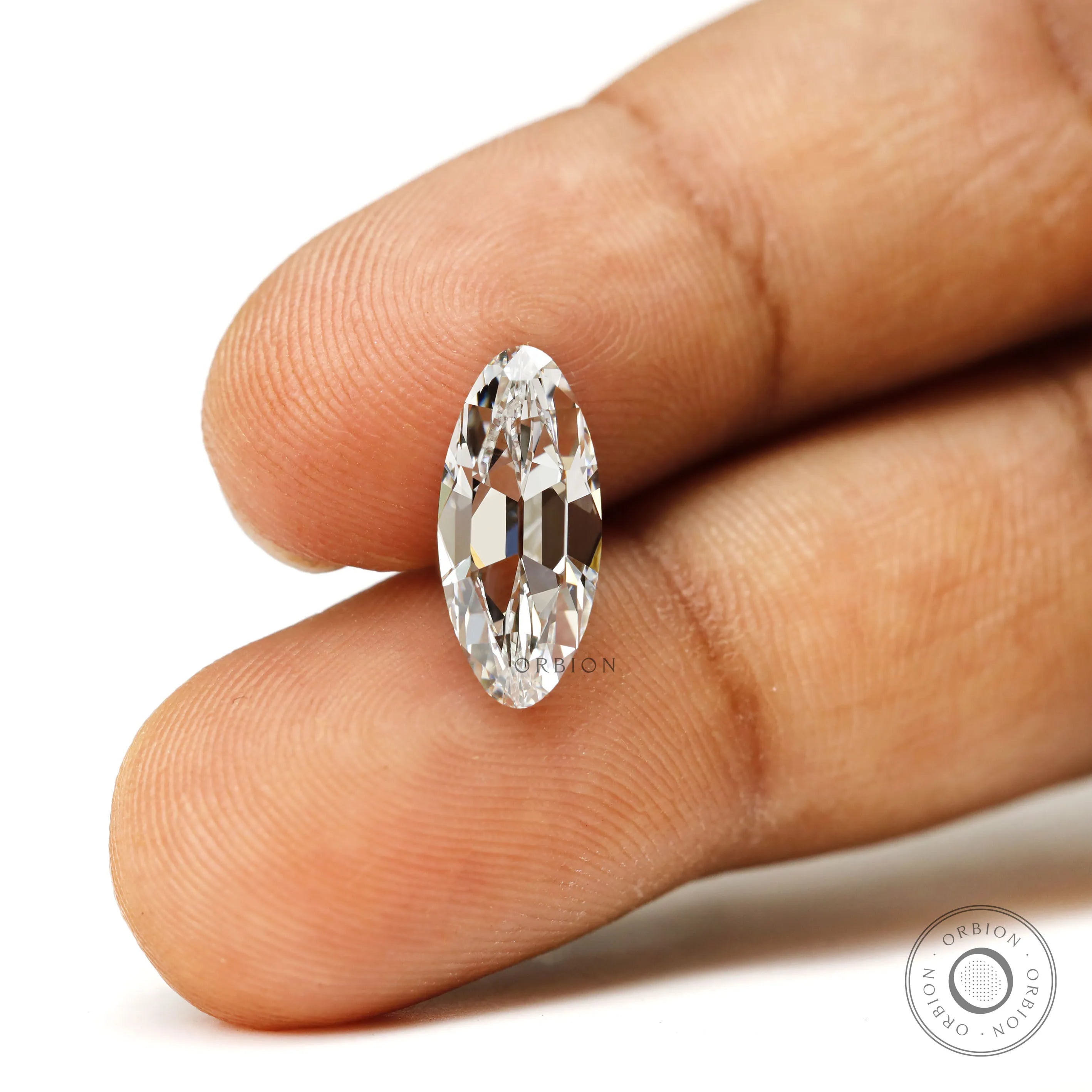 Antique inspired moval lab diamond 2 ct with bar culet feature