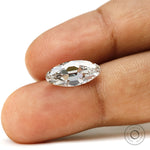 2 ct Moval lab diamond with vintage charm and intense brilliance
