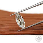2 ct Antique style lab diamond moval shape with bright sparkle