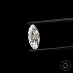 Vintage style moval lab diamond 2 ct with antique faceting and sparkle