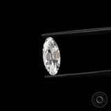 Vintage style moval lab diamond 2 ct with antique faceting and sparkle