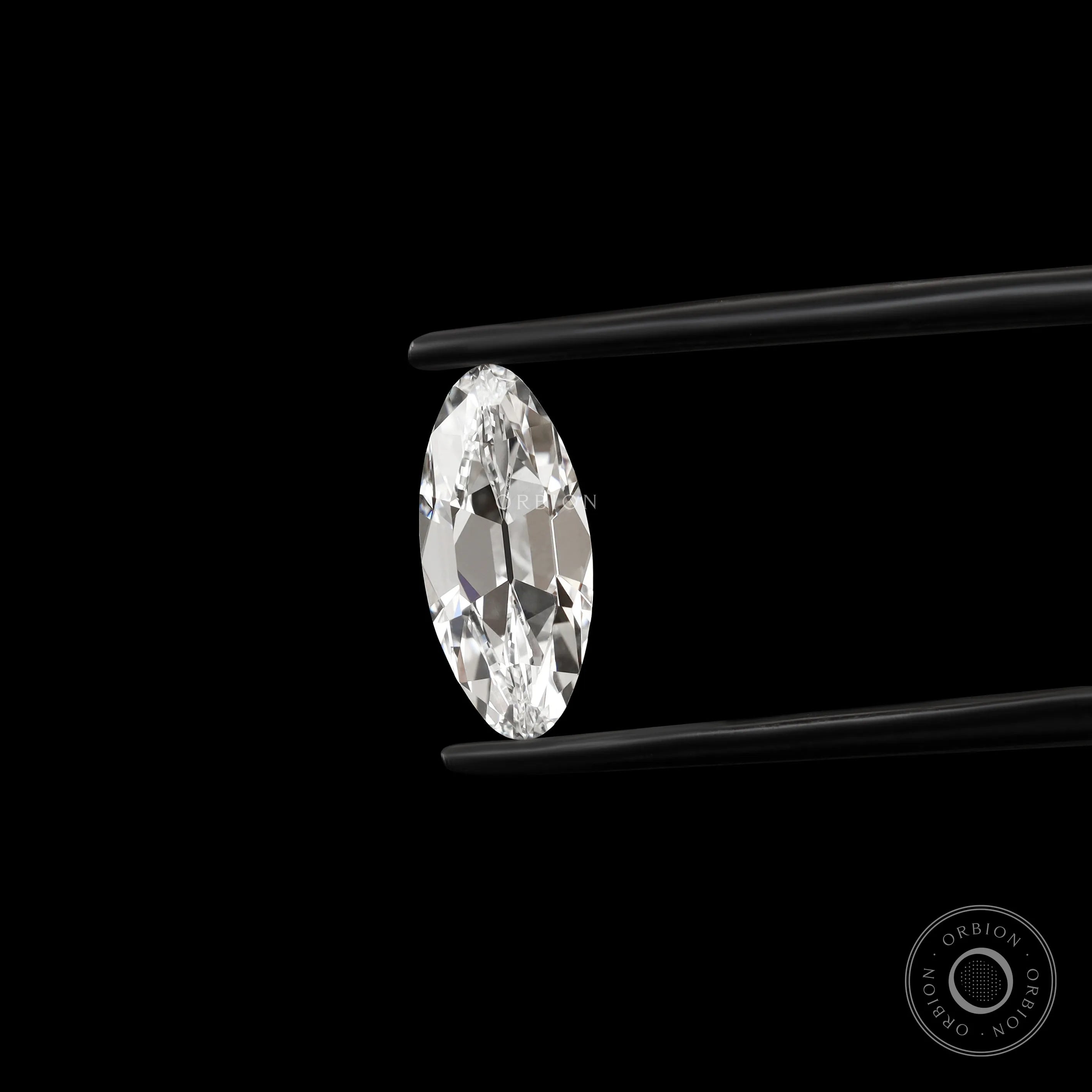 Vintage style moval lab diamond 2 ct with antique faceting and sparkle
