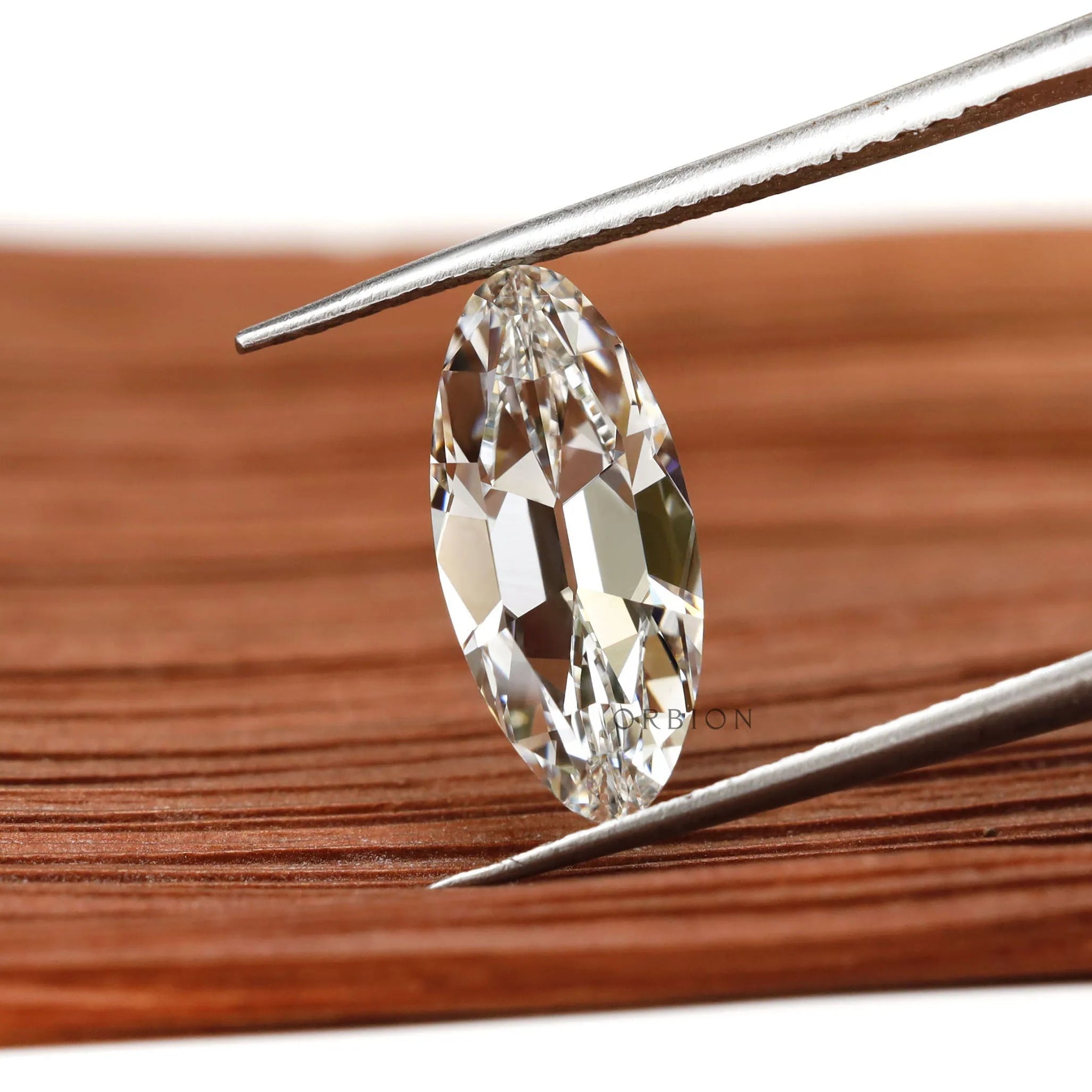 2 ct Lab diamond moval shape antique cut with elegant faceting