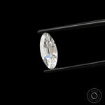 Antique moval lab diamond with bar culet and high sparkle finish