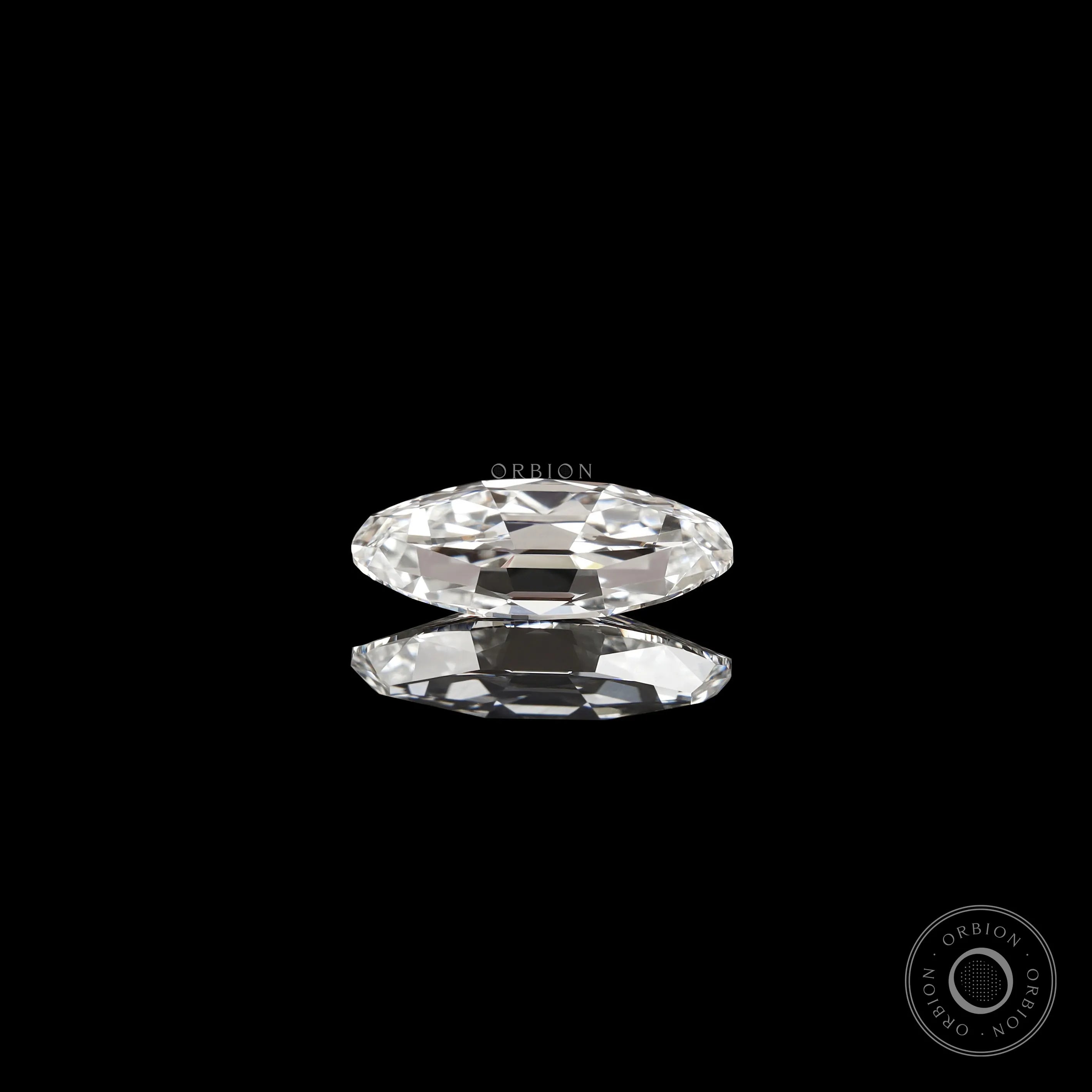 2 ct Lab grown diamond in moval shape with vintage old mine cut