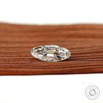 Moval cut lab diamond 2 ct with old mine faceting and bar culet detail
