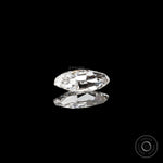 Unique moval lab diamond 2 ct with antique cut and open bar culet