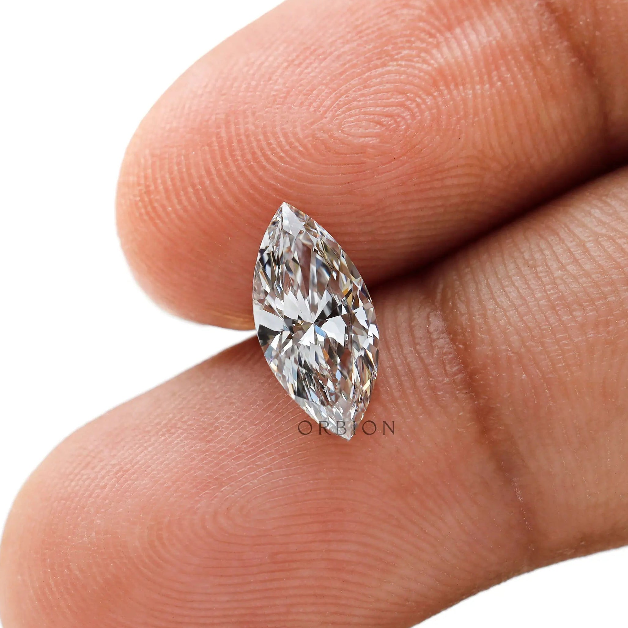Brilliant cut marquise diamond single stone