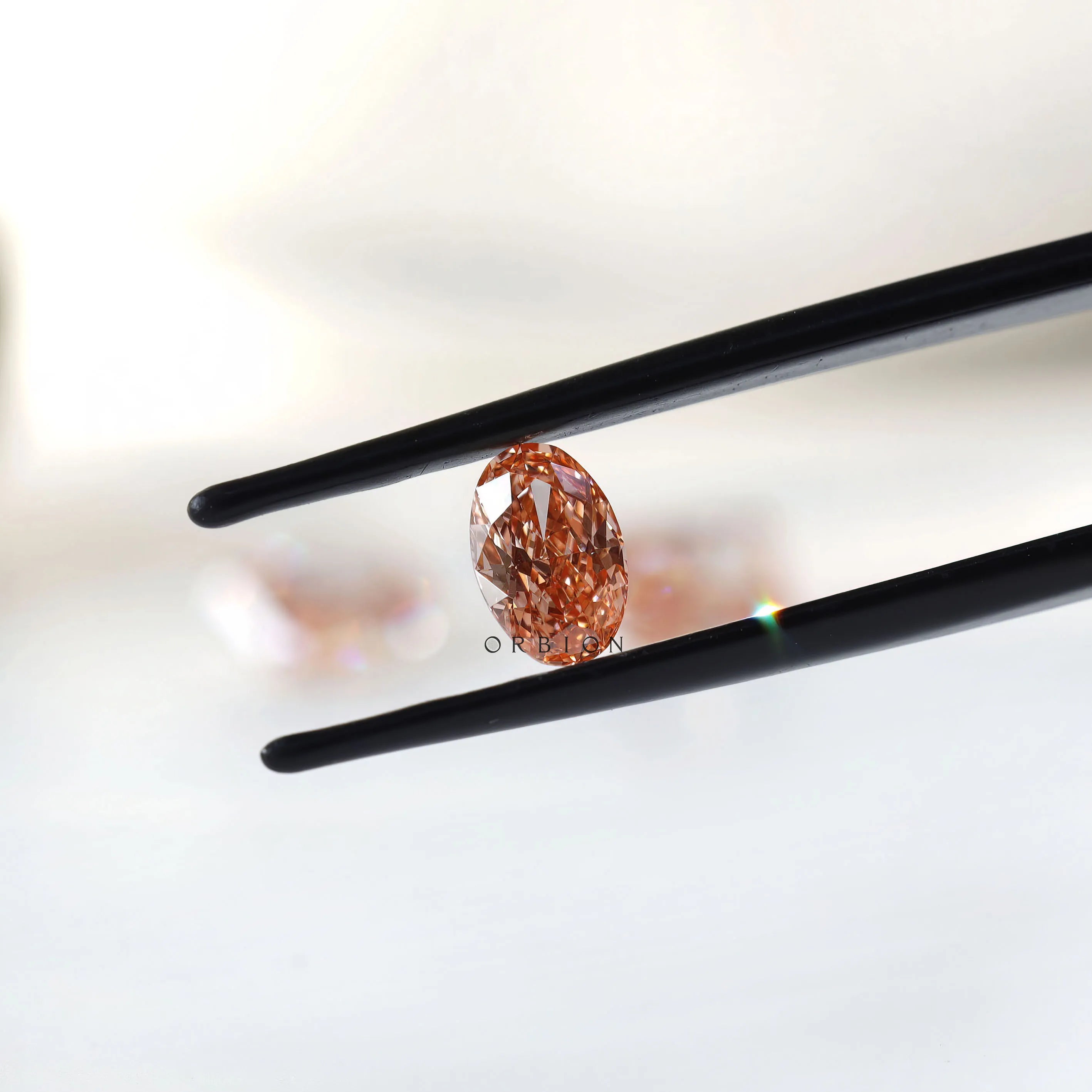 0.73 ct Oval fancy intense pink lab grown diamond loose color gemstone