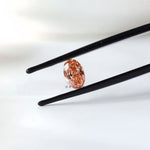 0.73 ct Oval lab grown diamond with rich intense pink color
