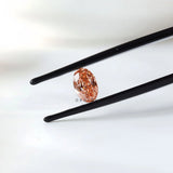 0.73 ct Oval lab grown diamond with rich intense pink color