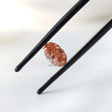 Vivid intense pink oval lab diamond 0.73 ct fine gemstone