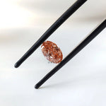 0.73 ct Loose oval lab diamond in deep pink tone
