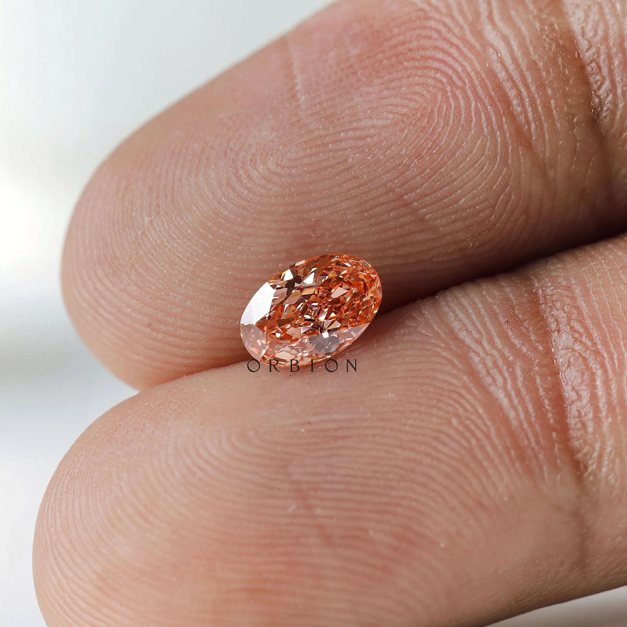 Oval cut intense pink lab diamond 0.73 ct loose gemstone