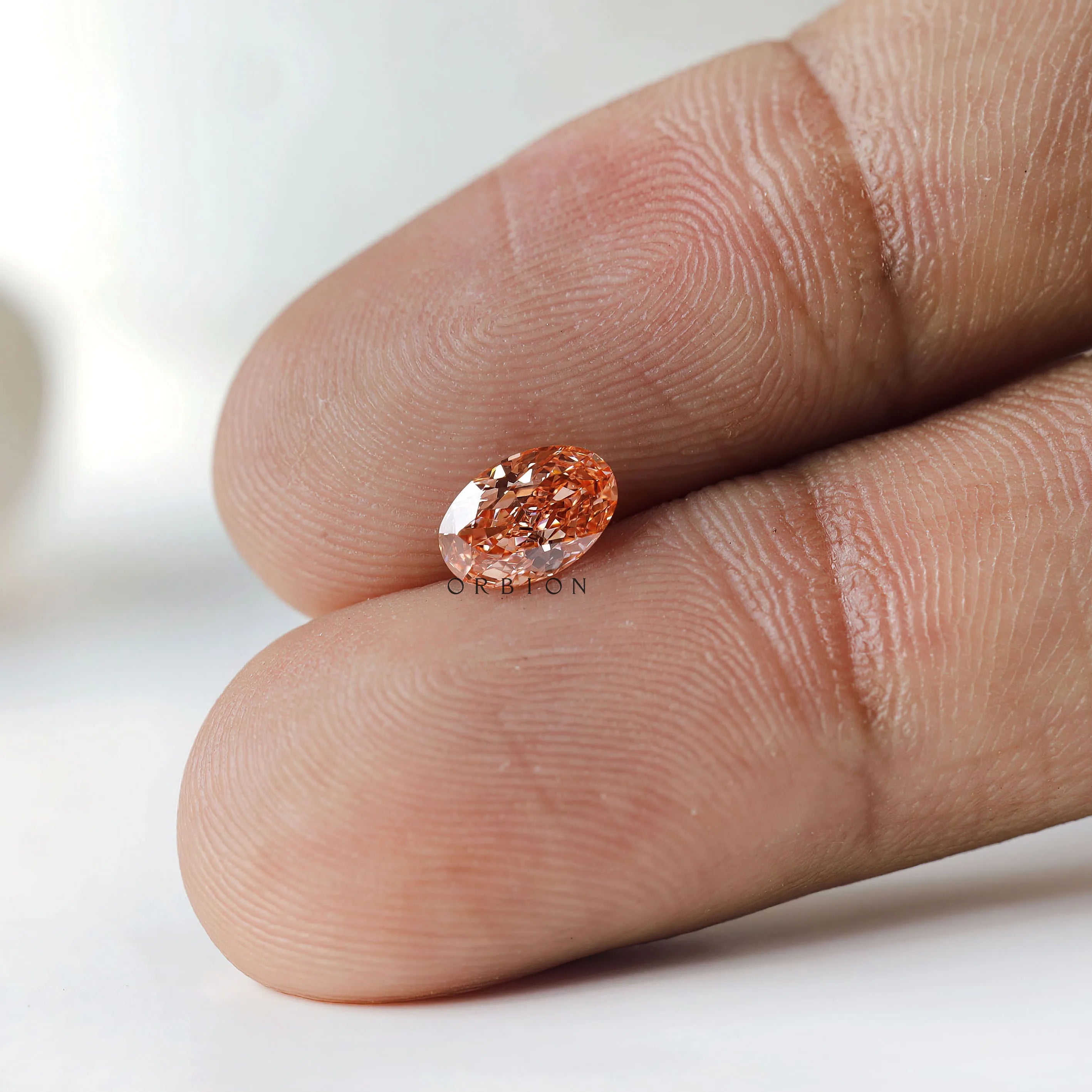 Oval cut intense pink lab diamond 0.73 ct loose gemstone
