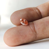 0.73 ct Oval shaped lab diamond with bold pink color tone