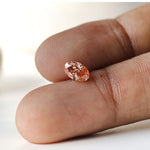 Intense pink oval lab grown diamond 0.73 ct loose gem