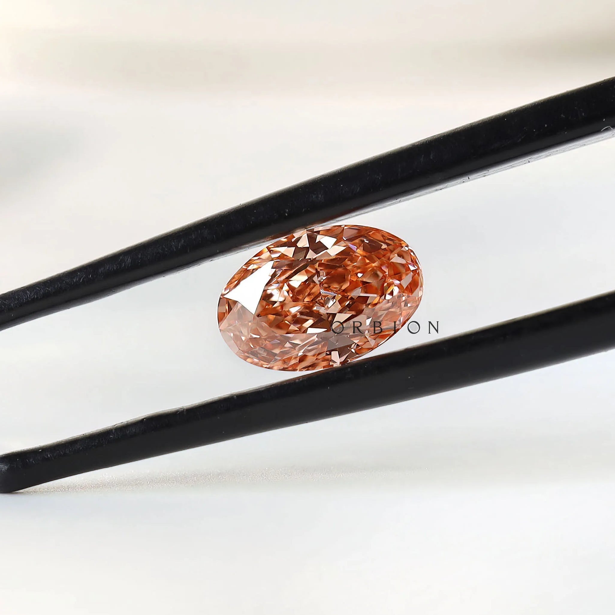 0.73 ct Oval lab diamond fancy intense pink for custom jewelry