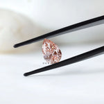 2 ct Vivid orangy pink lab diamond pear cut fine gemstone