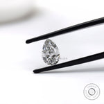 2 ct Loose pear lab diamond in warm off white color tone