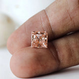 5 ct Fancy intense pink lab diamond square cut loose gemstone