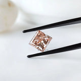 Vivid pink princess cut lab grown diamond 5 ct fine gemstone