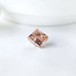 5 ct Loose princess cut lab diamond in deep intense pink tone