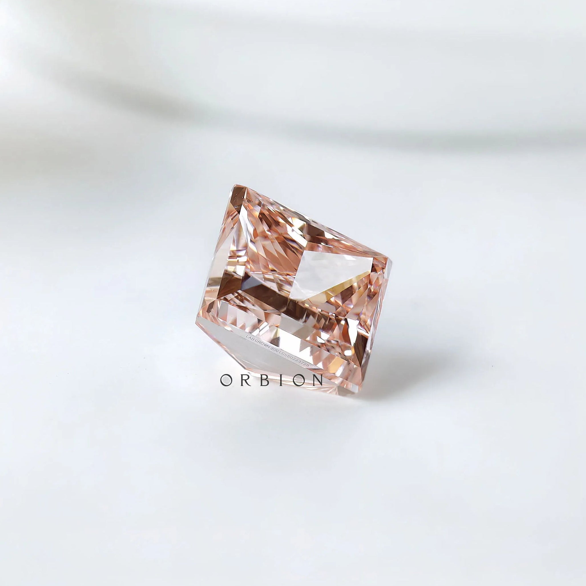Princess cut intense pink lab diamond 5 ct loose gem