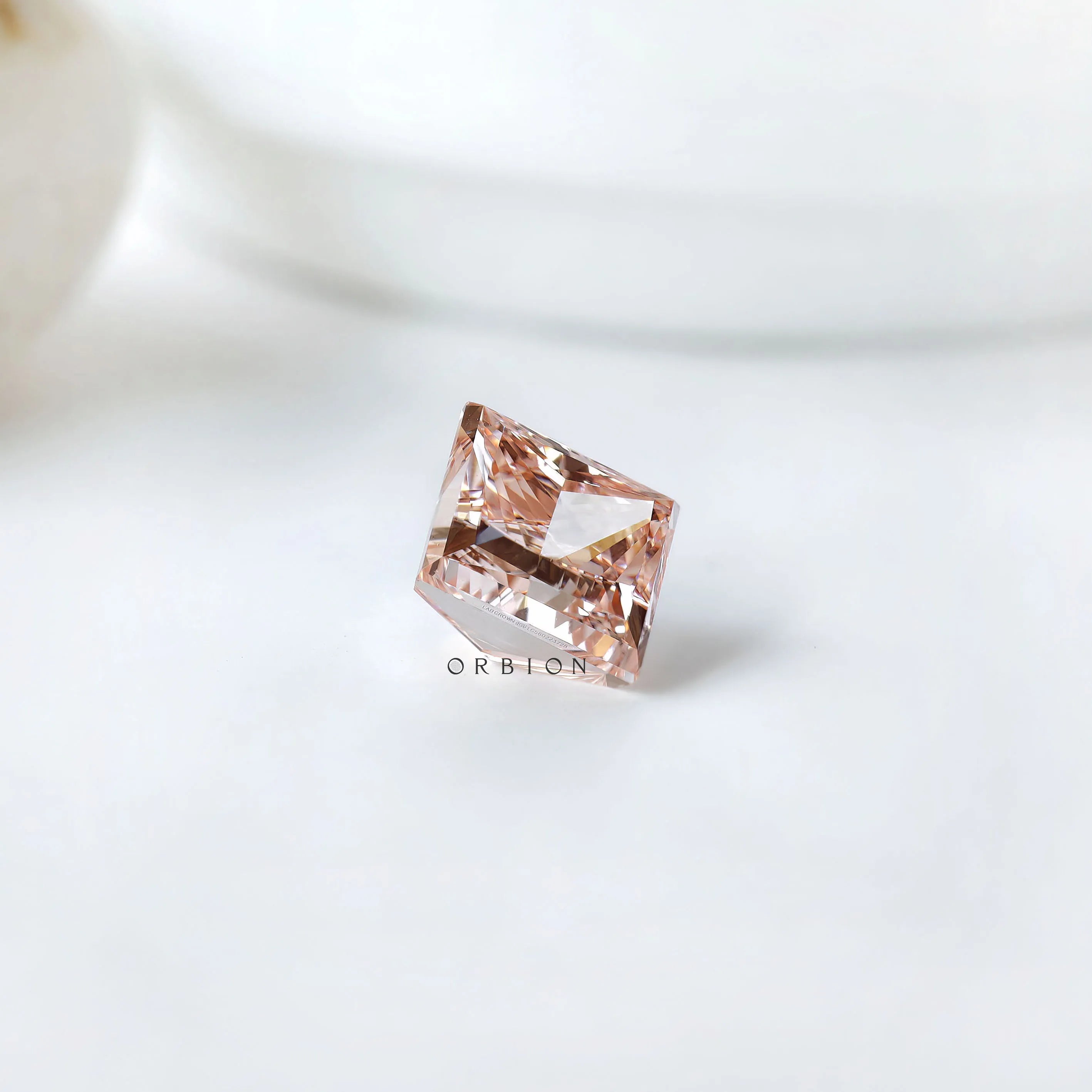 Princess cut intense pink lab diamond 5 ct loose gem