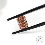1.50 ct Radiant cut fancy pink lab grown diamond loose gemstone