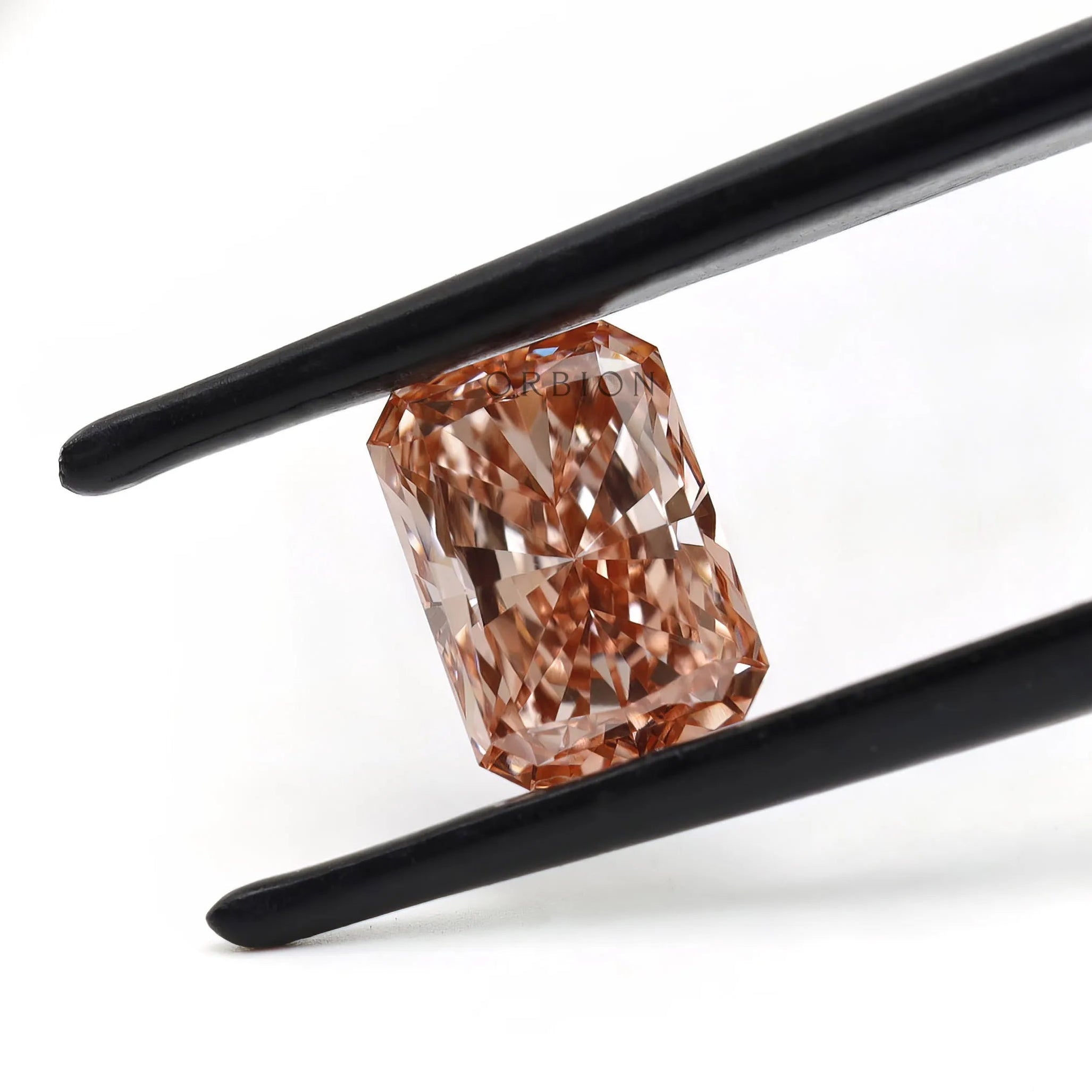 1.50 ct Radiant cut fancy pink lab grown diamond loose gemstone