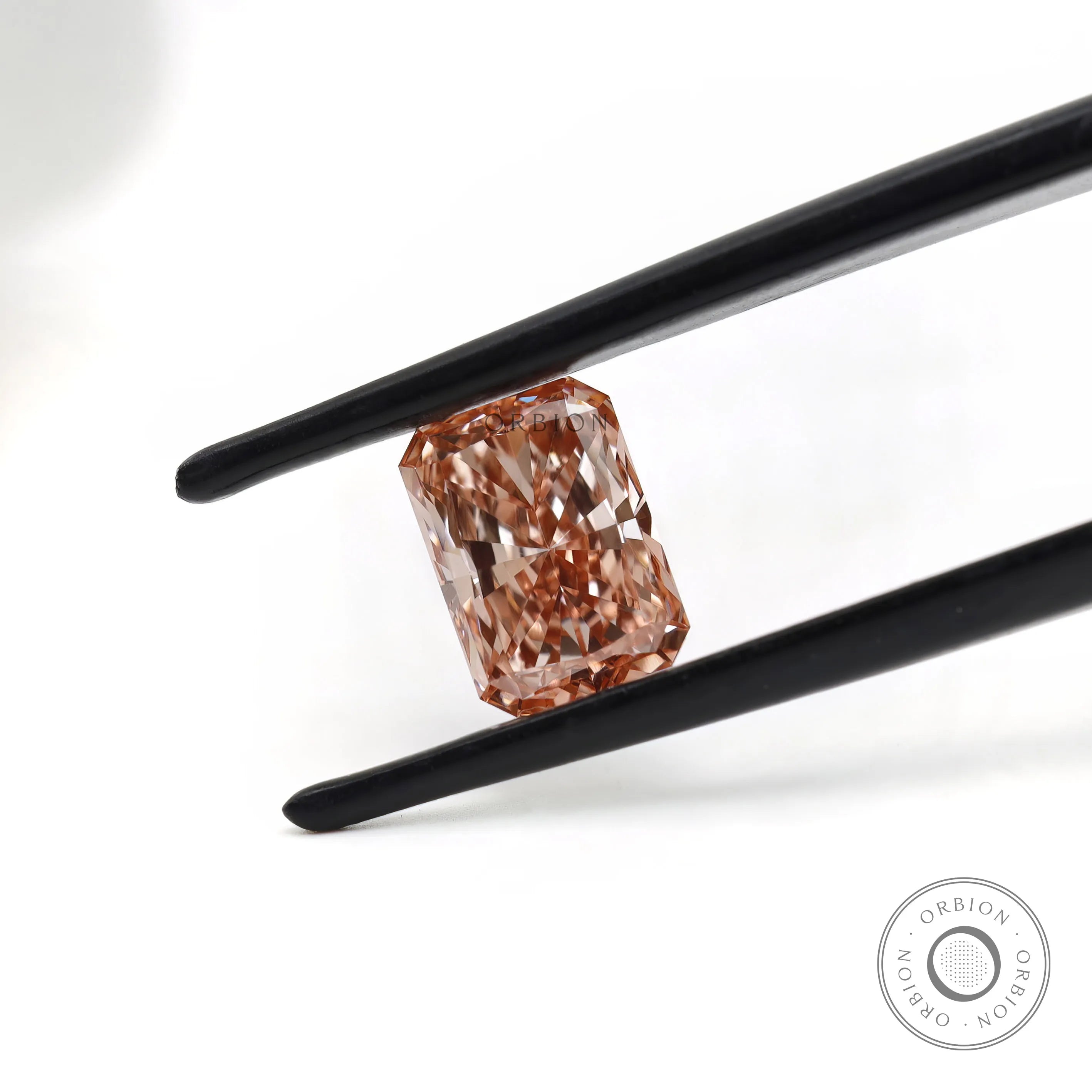 1.50 ct Radiant cut fancy pink lab grown diamond loose gemstone