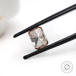 Soft pink radiant cut lab diamond 1.50 ct fine gemstone
