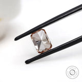 Soft pink radiant cut lab diamond 1.50 ct fine gemstone